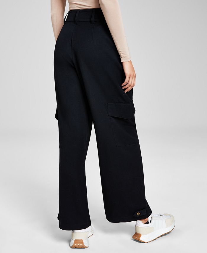 And Now This Women's High-Rise Wide-Leg Cargo Pants - Macy's
