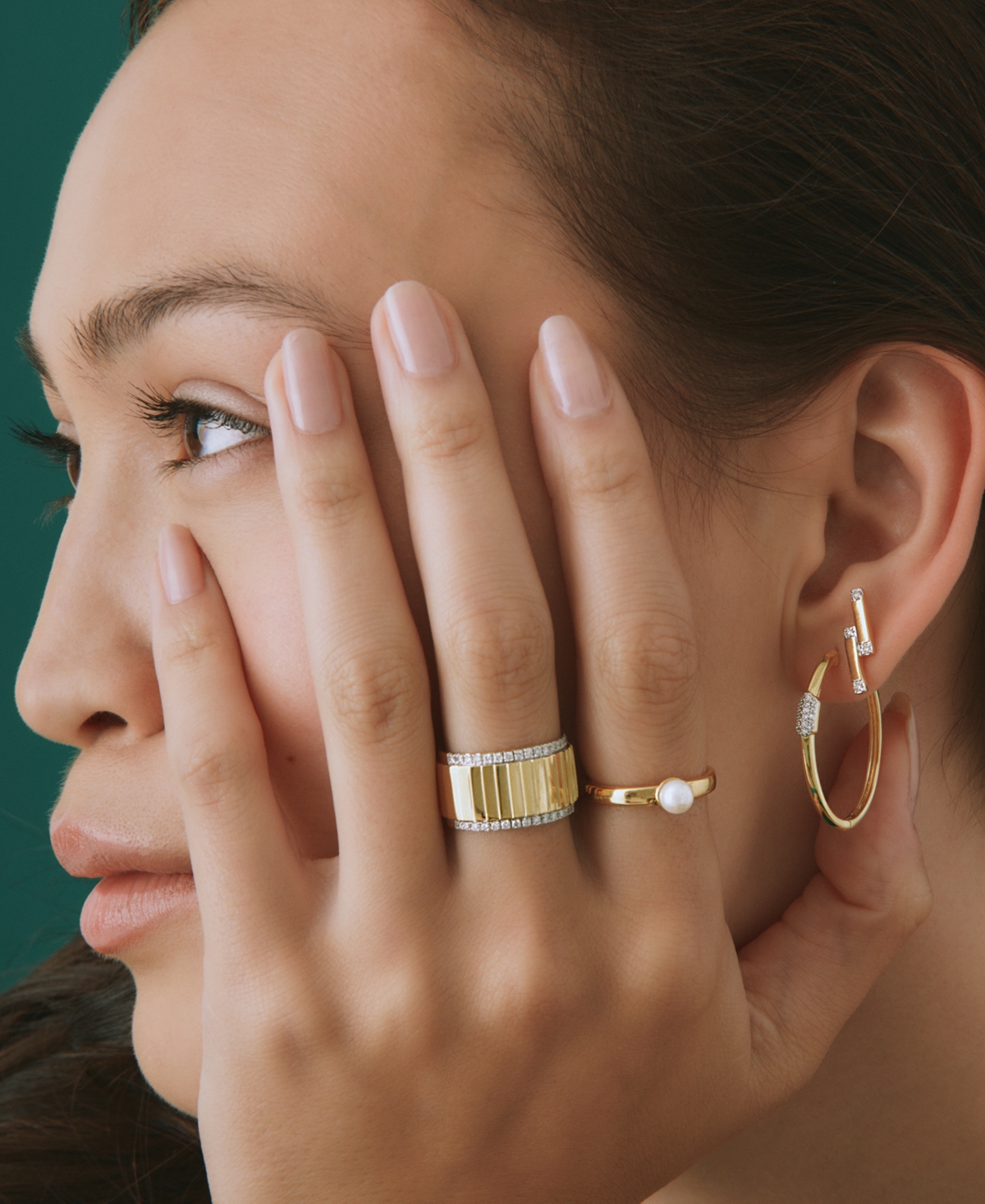 Audrey by Aurate Diamond Wide Textured Statement Ring (1/3 ct. t.w.)  Created for Macy's - Gold Vermeil