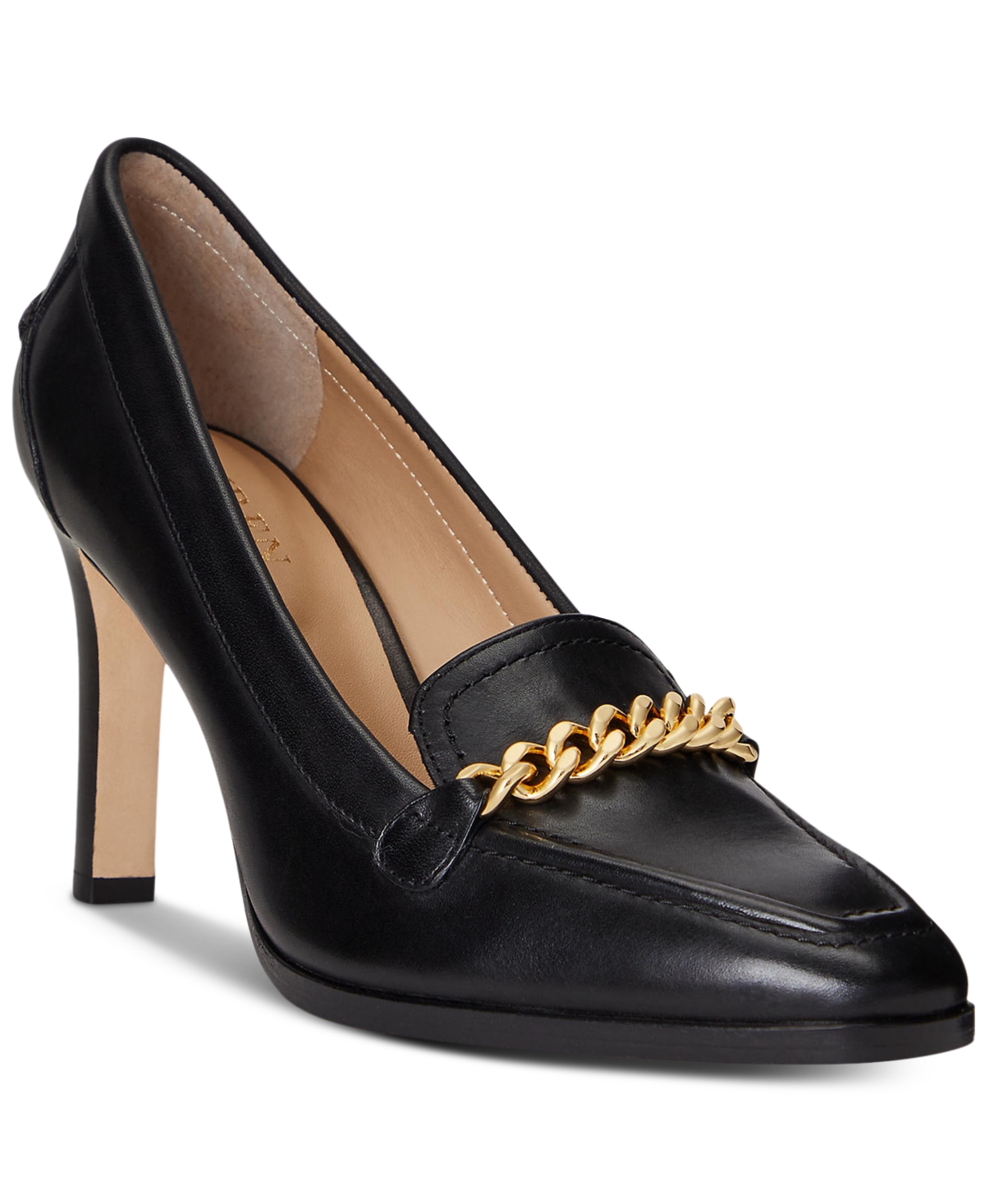 RALPH LAUREN WOMEN'S COLLEEN CHAIN-TRIMMED PUMPS 