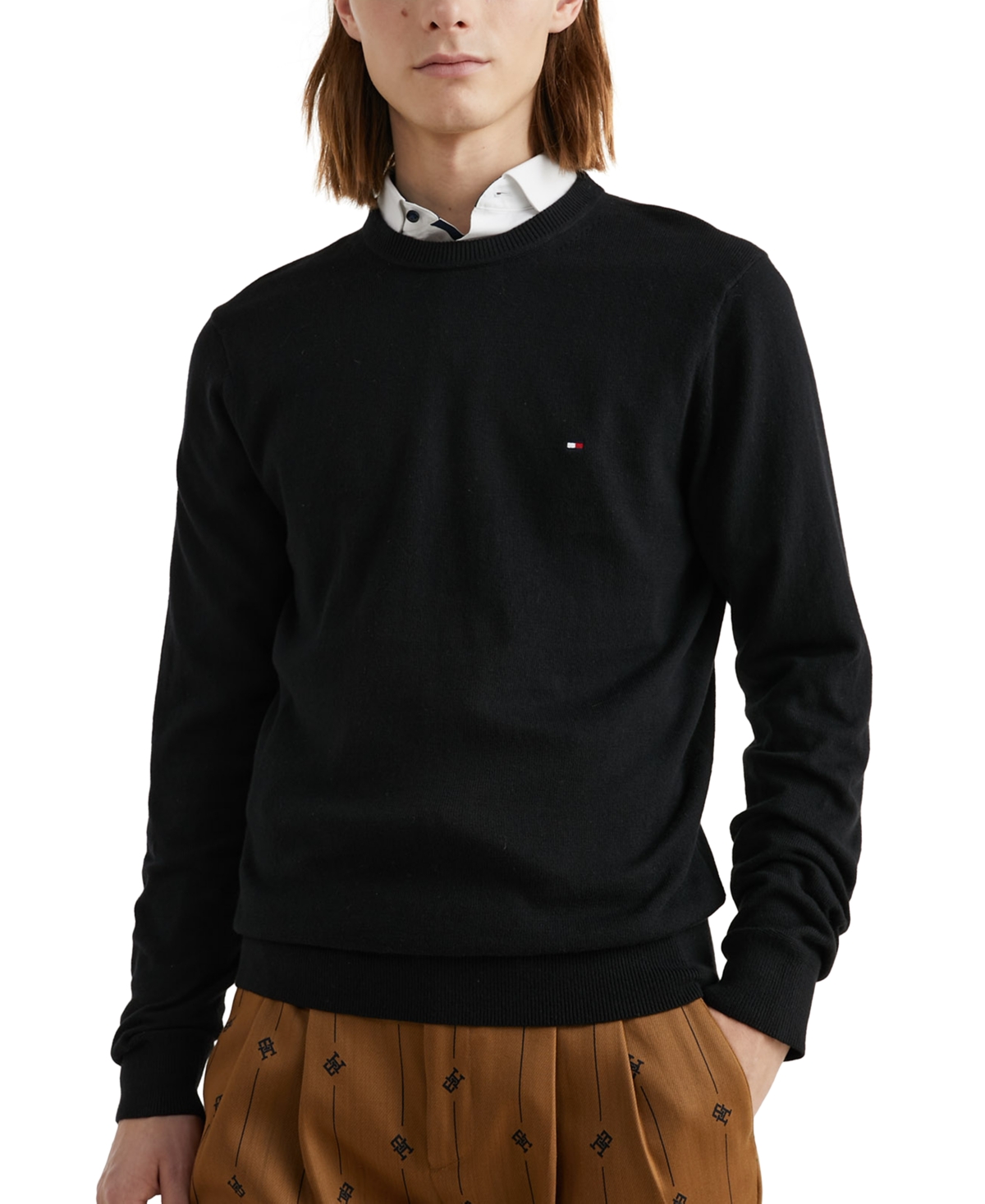 Tommy Hilfiger Cotton Mix Sweater In Black