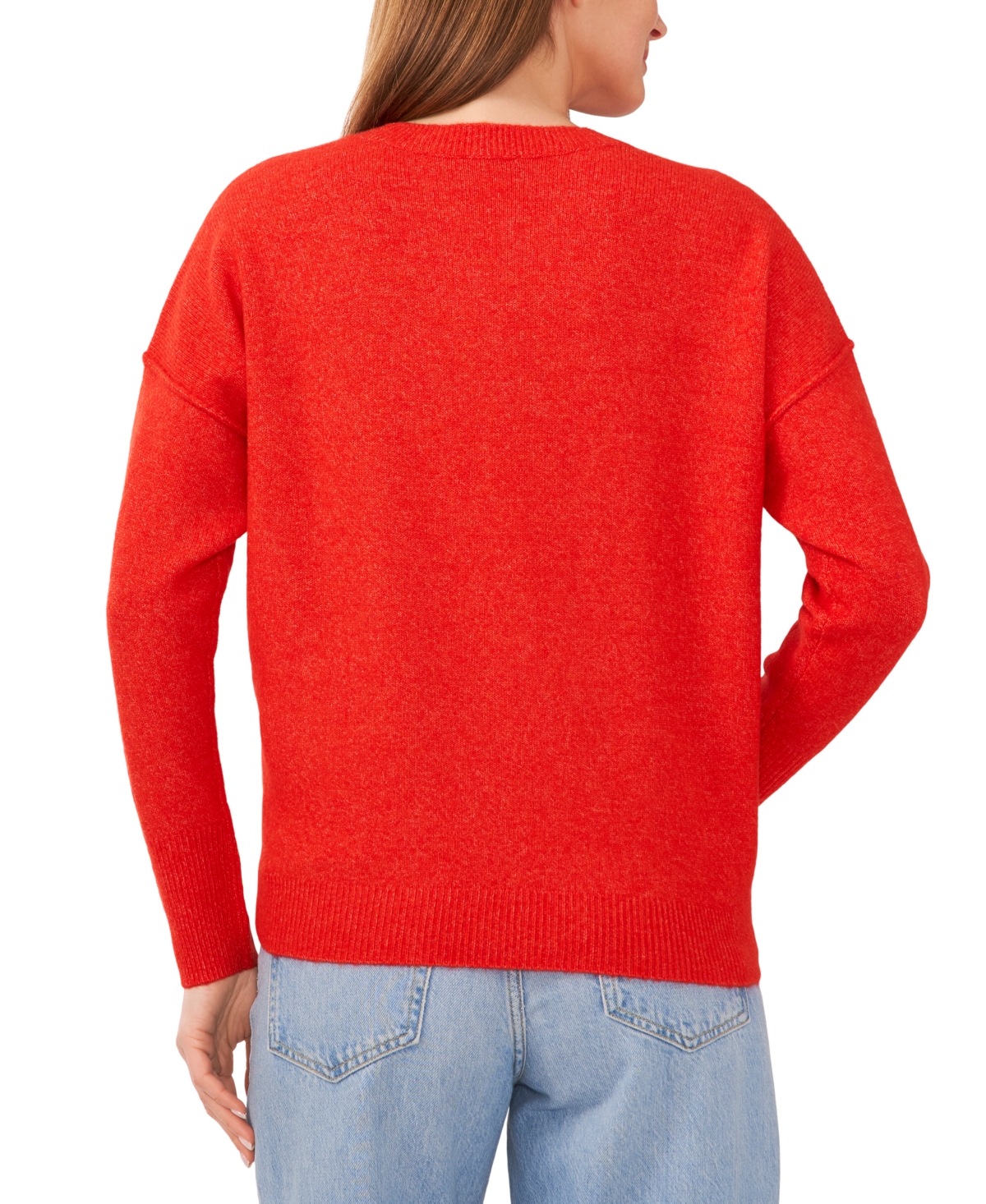 Vince Camuto Cozy Long Sleeve Extend Shoulder Sweater In Animal Print