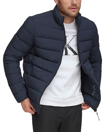 Jacket Quilted Klein Puffer Men\'s - Calvin Water-Resistant Infinite Stretch Macy\'s