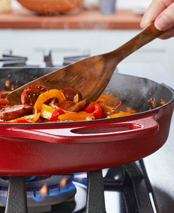 Rachael Ray Nitro Cast Iron Skillet 12-in ,Red