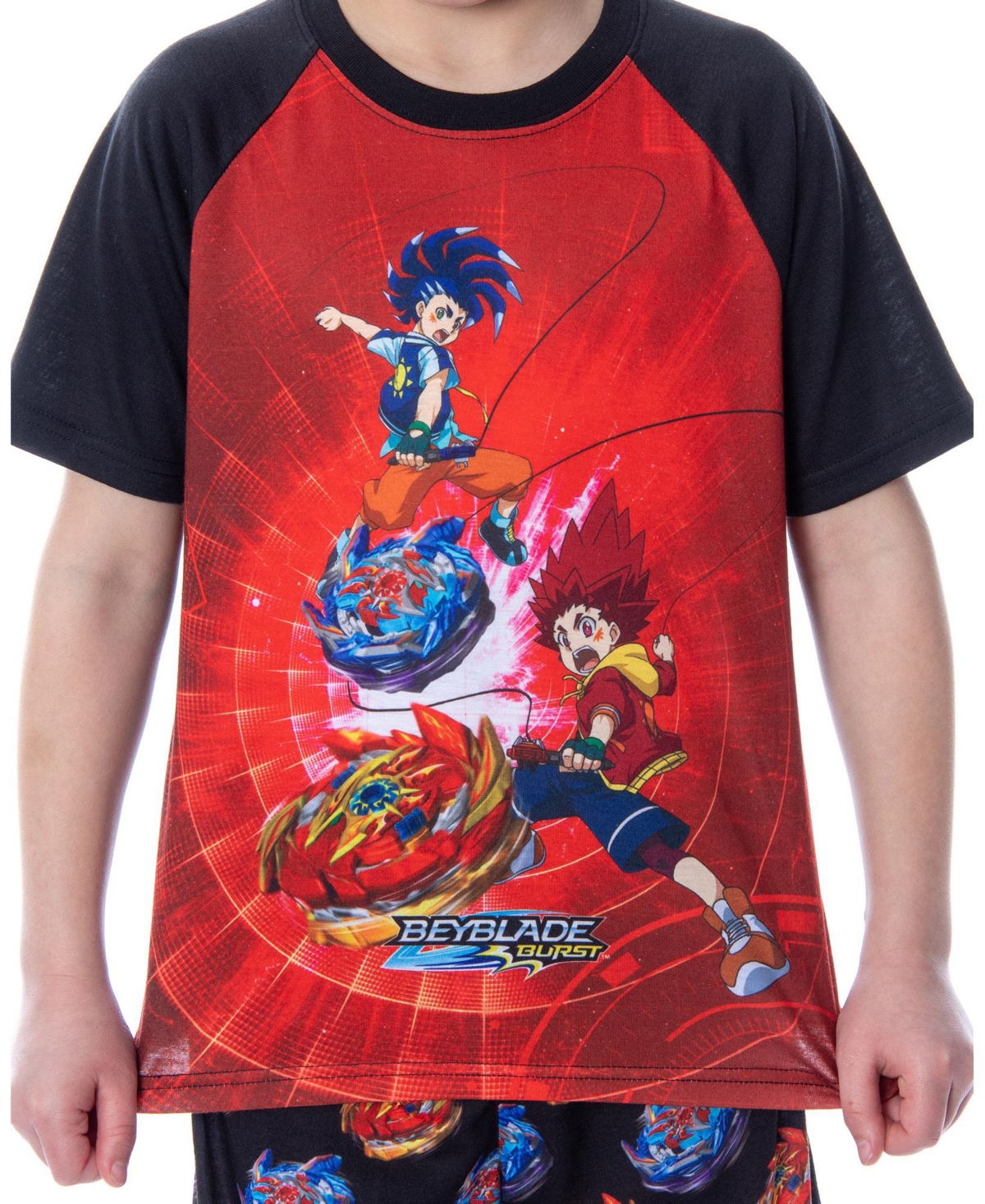 Beyblade Boys Burst Surge Hikaru and Hyuga T-Shirt and Shorts Pajama Set