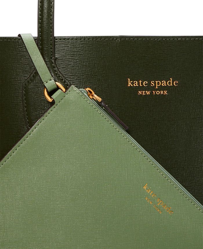 Kate Spade New York Bleecker Saffiano Leather Small Crossbody Tote Bonsai Tree