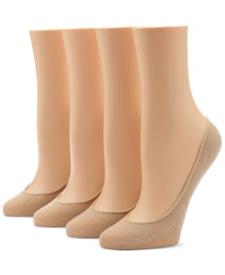 Women's Hidden Cotton No Show 4 Pack Socks