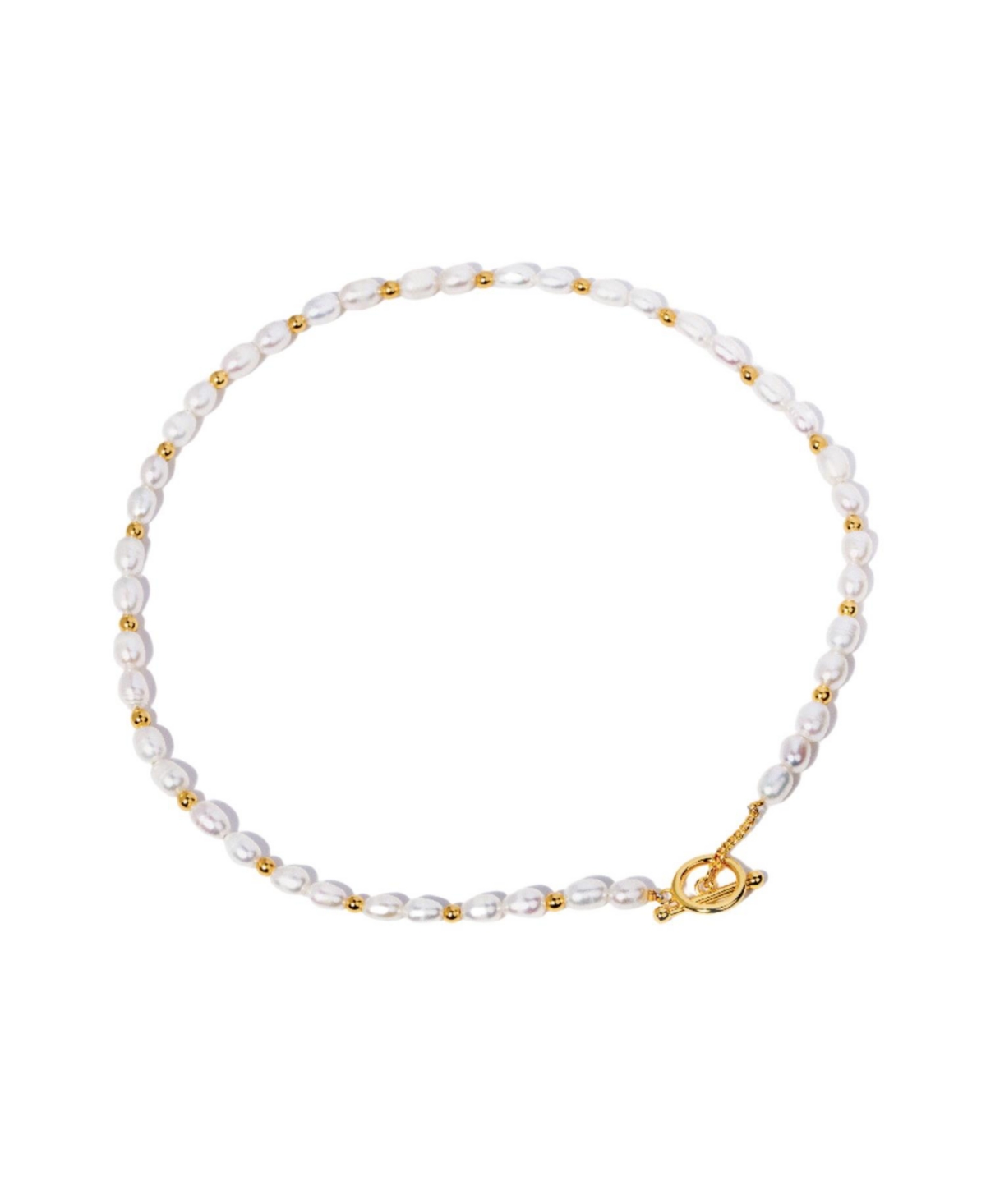 Women's Freshwater Pearl Bead Choker Necklace - White