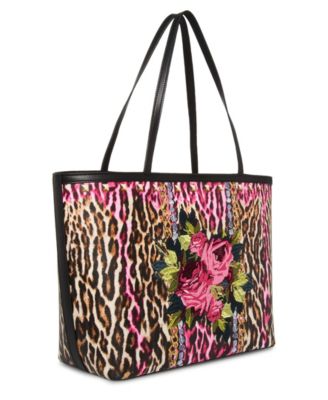Leopard Embroidered Patch Tote