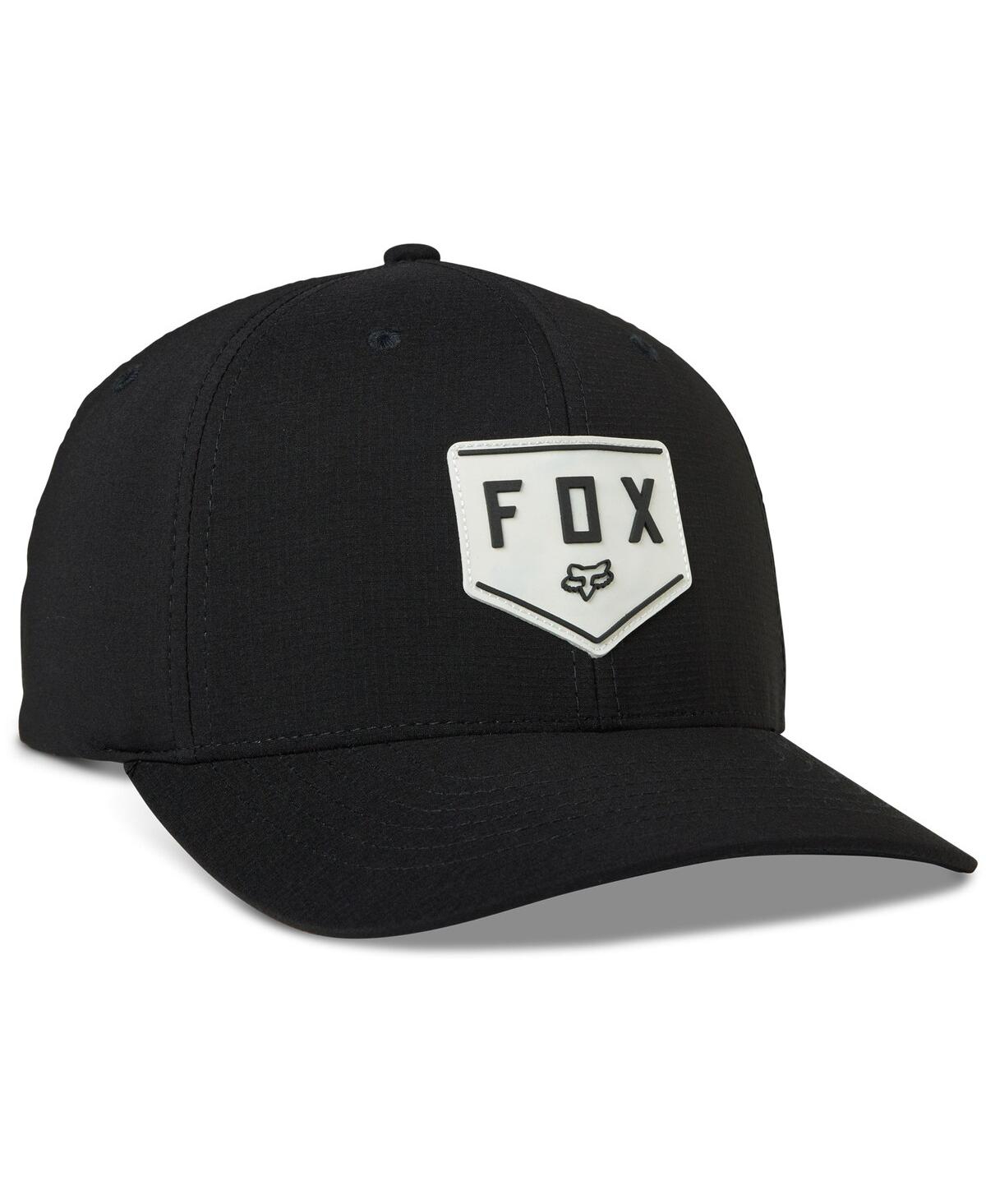 Men's Fox Black Shield Tech Flex Hat - Black