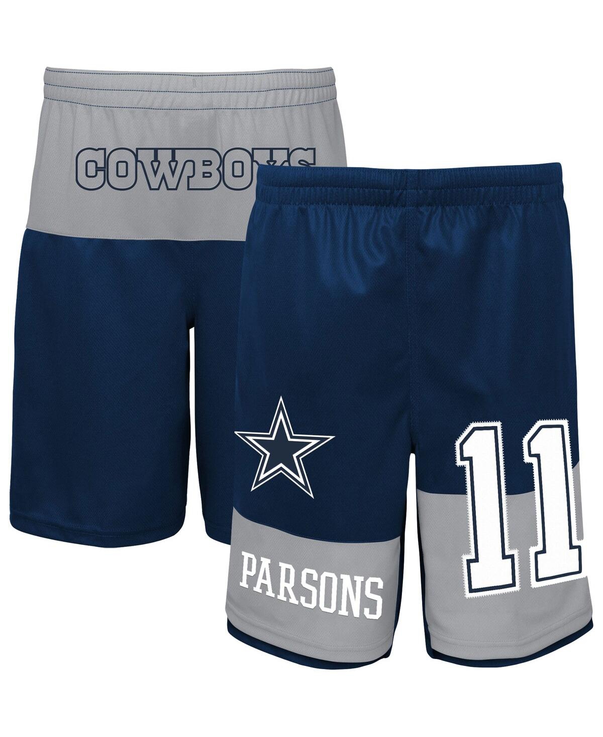 Shop Outerstuff Big Boys Micah Parsons Navy Dallas Cowboys Player Name And Number Shorts