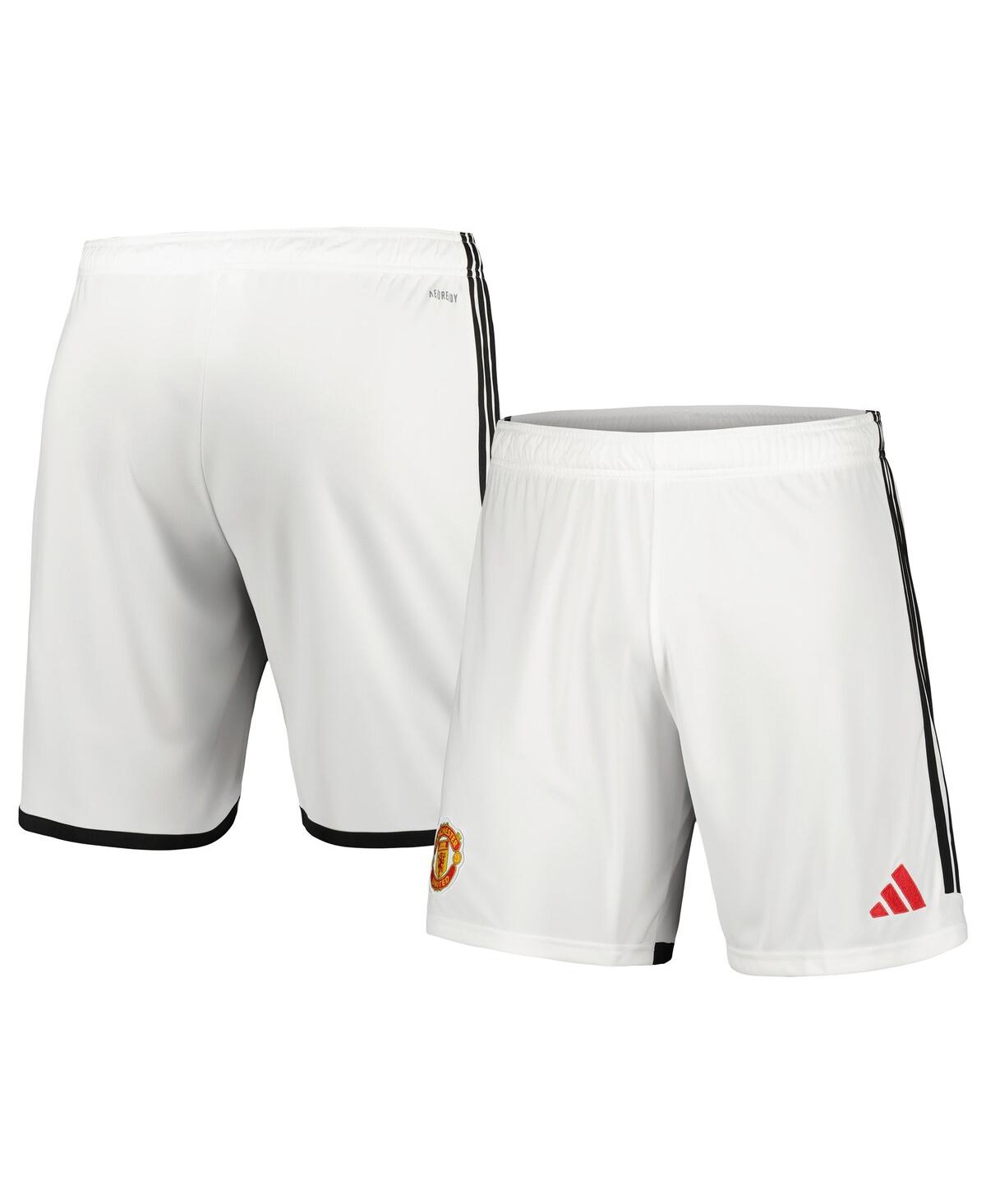Adidas Originals Men's Adidas White Manchester United 2023/24 Home Replica Shorts