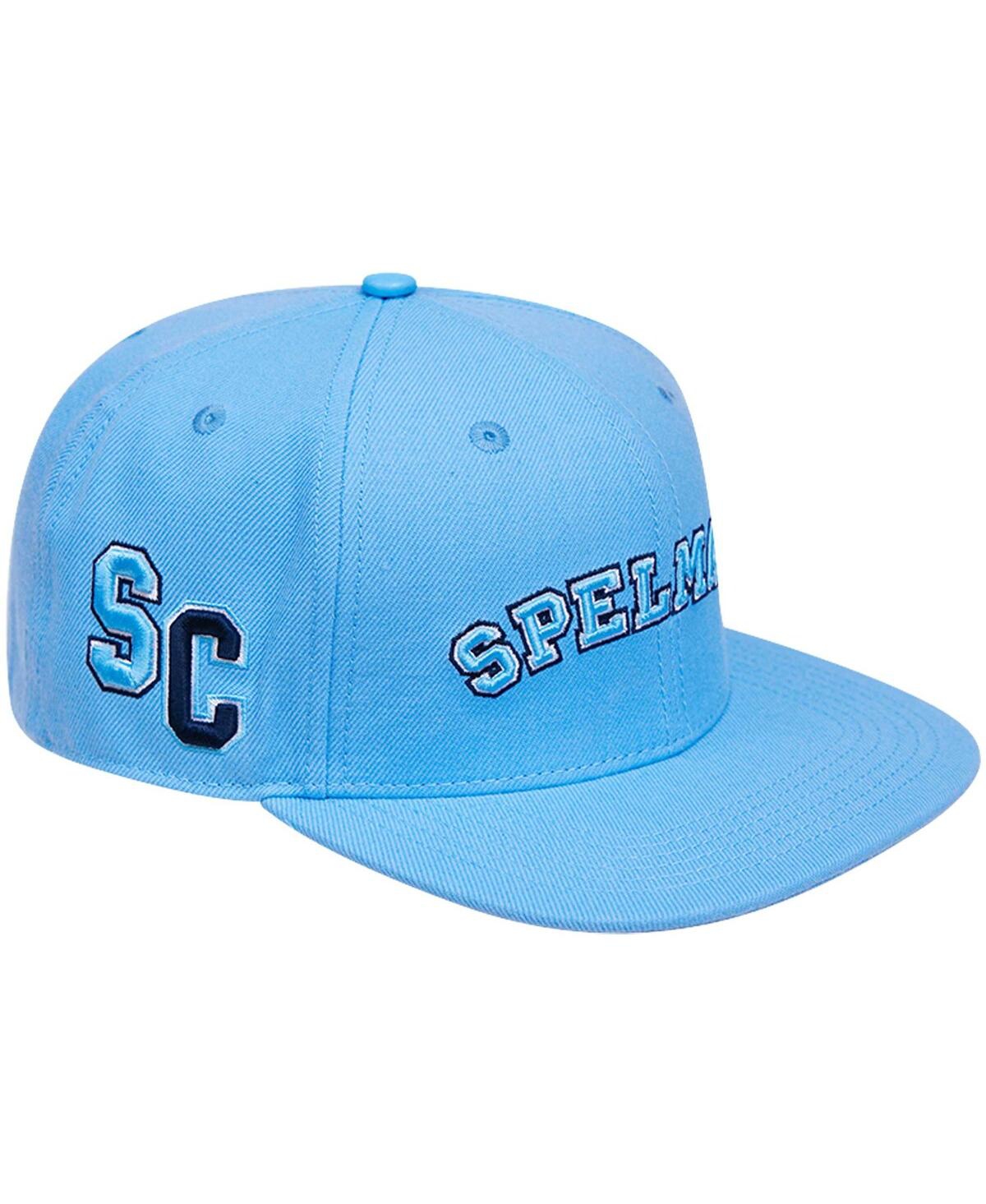 Shop Pro Standard Men's  Light Blue Spelman College Jaguars Evergreen Spelman Snapback Hat