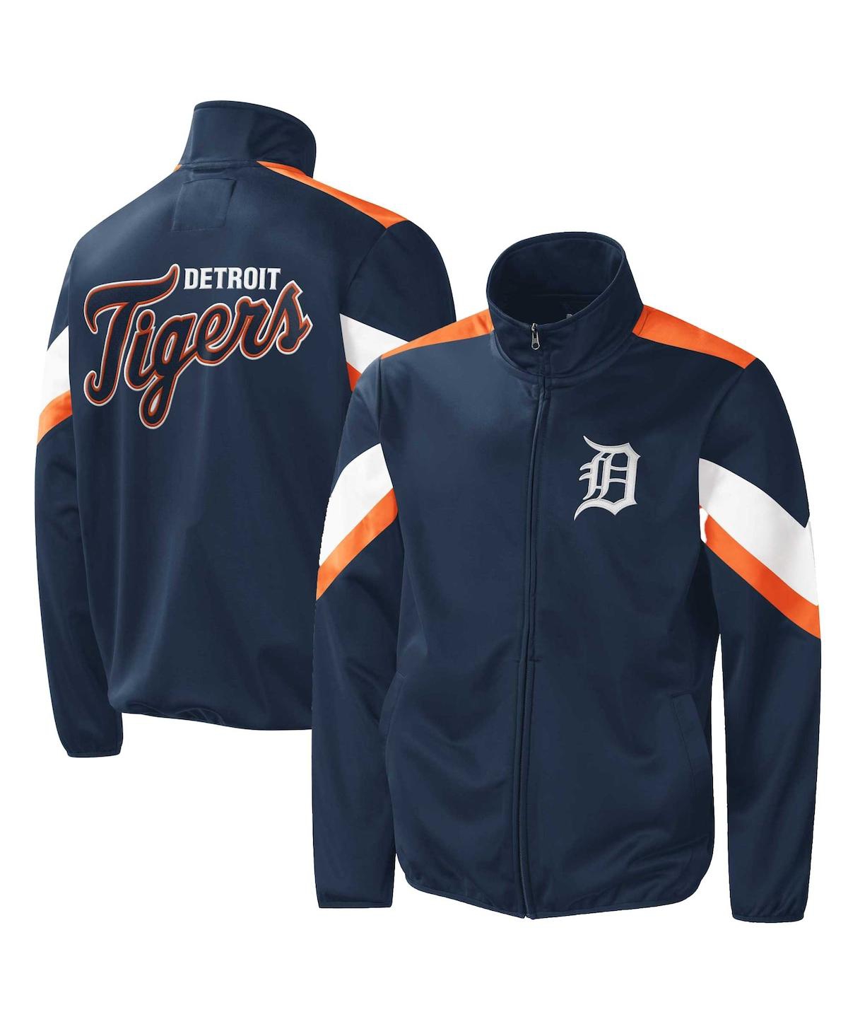 Shop G-iii Sports By Carl Banks Men's  Navy Detroit Tigers Earned Run Full-zip Jacket