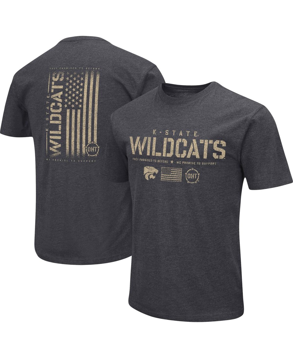 Shop Colosseum Men's  Heather Black Kansas State Wildcats Big And Tall Oht Military-inspired Appreciation