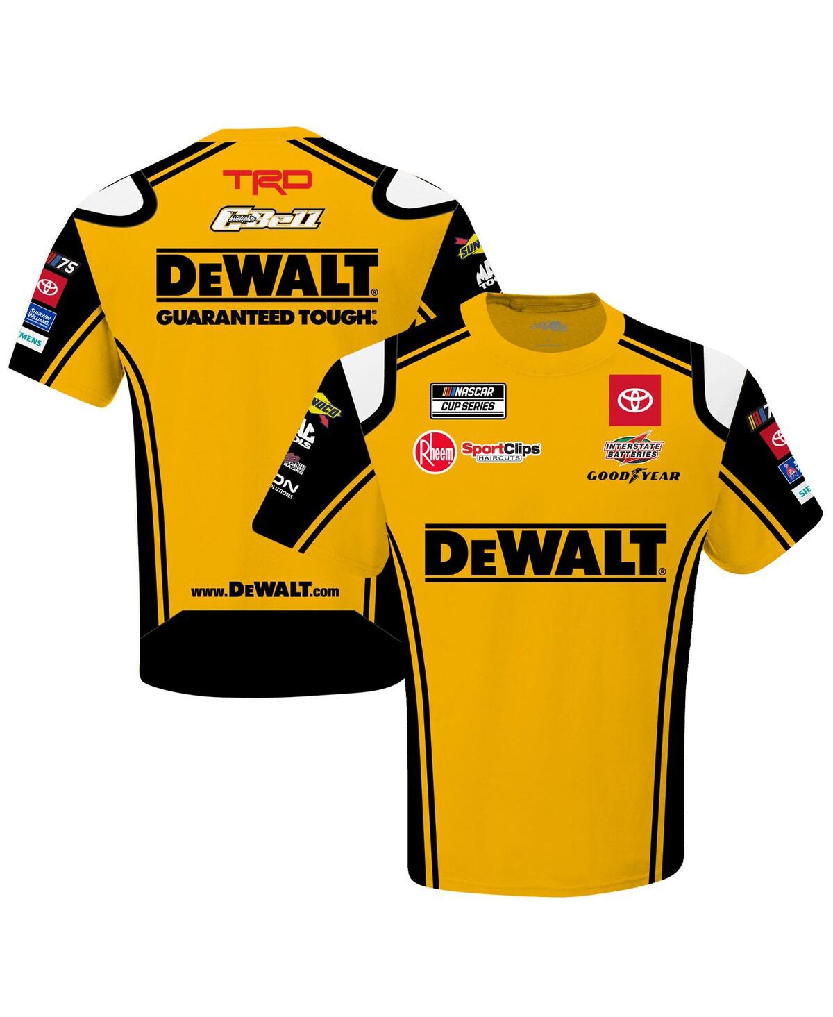 Men's Joe Gibbs Racing Team Collection Gold Christopher Bell Dewalt Sublimated Uniform T-shirt - Yellow