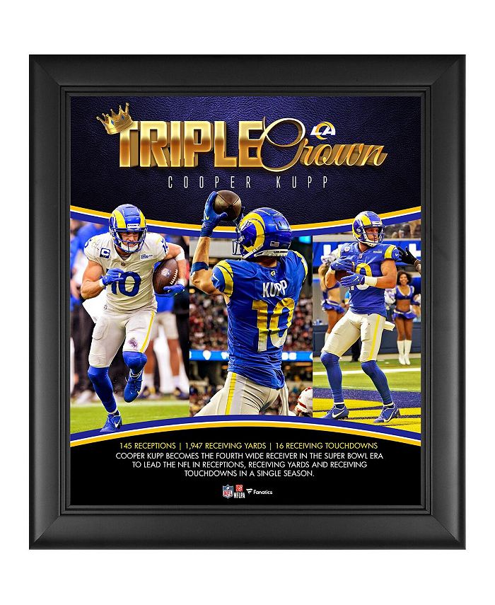 Fanatics Authentic Cooper Kupp Los Angeles Rams Framed 15 x 17 Receiving  Triple Crown Collage - Macy's
