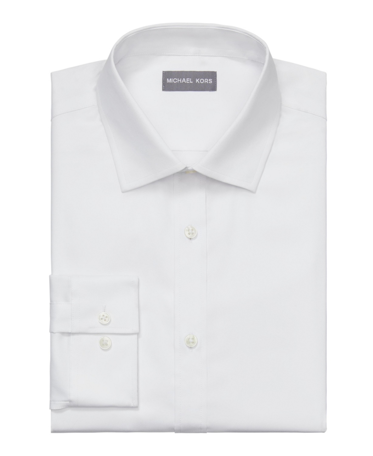 Michael Kors Men's Airsoft Slim Fit Untucked Length Wrinkle Free Stretch Dress Shirt