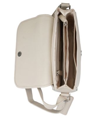 Pebbled Collection Kimberly Leather Flap Closure Handbag