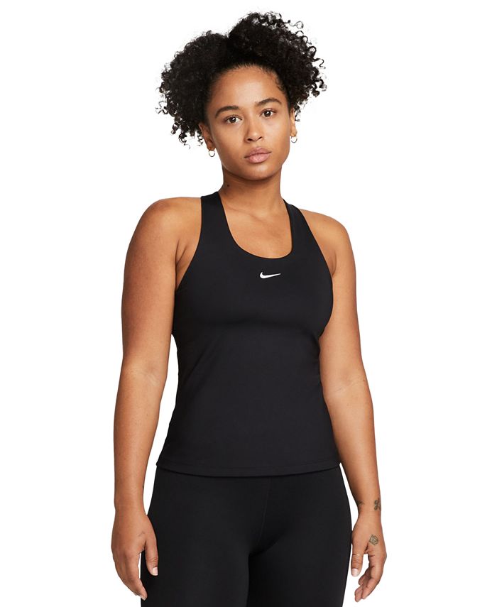 Nike Swoosh Women's Medium-Support Non-Padded Metallic Graphic Sports Bra