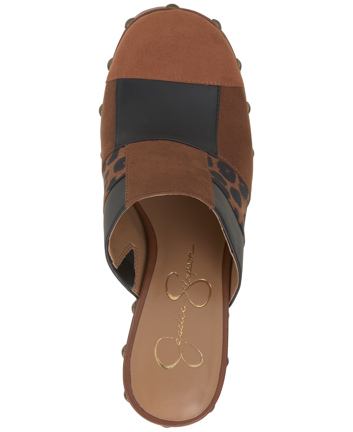 Shop Jessica Simpson Dasally3 Platform Clogs In Ginger Cookie Faux Suede