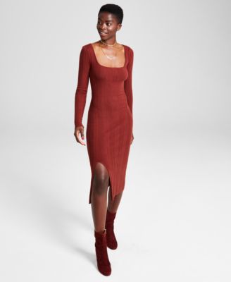 And Now This - Women's Square-Neck Sweater Dress