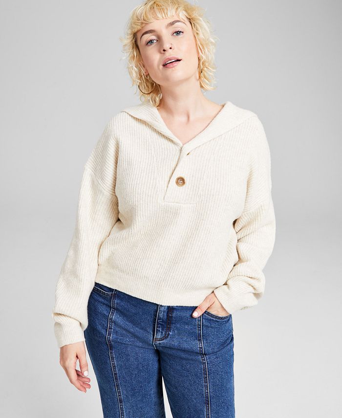 Front button hooded sweater best sale