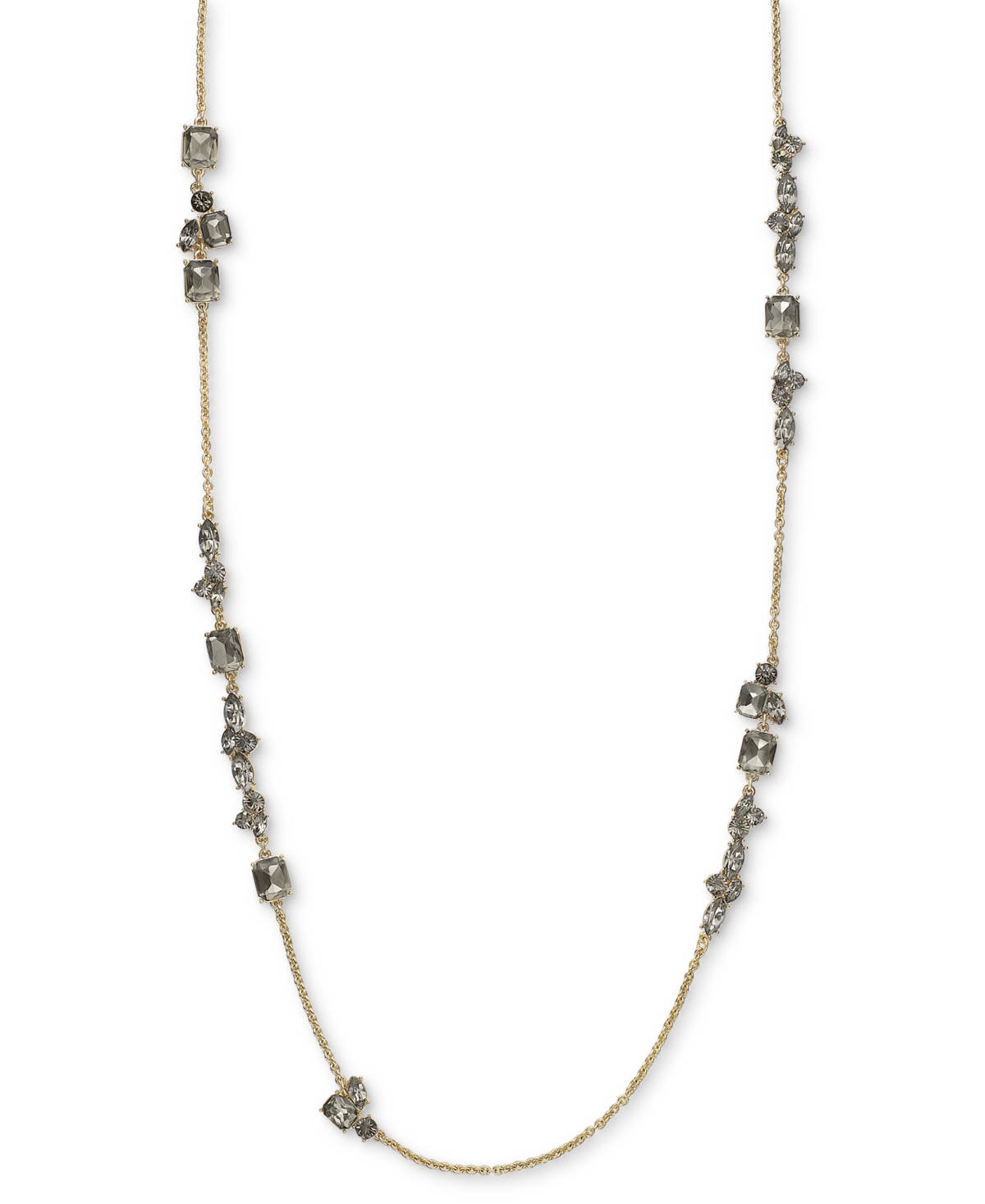 Inc International Concepts Gold-tone Beaded Necklace, 40" + 3" Extender, Created For Macy's In Black