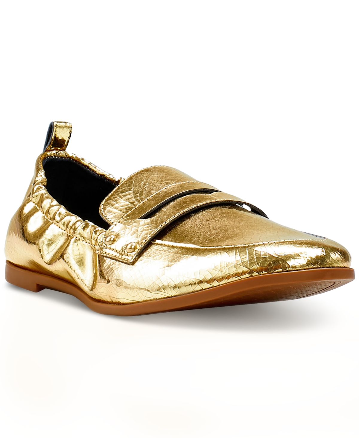 Women's Selipa Slip-On Loafer Flats - Gold Metallic Pu