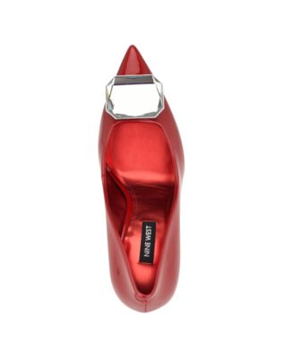 NINE WEST Fames3 - Décolleté Donna Con Tacco A Spillo E Cinturino Trasparente, Punta A Punta - 5