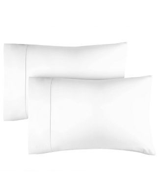 400 Thread Count 100% Cotton Pillowcase Set of 2 - Soft Sateen Pillow Covers