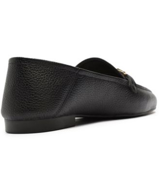 Emma Horse Bit Pebble Leather Classic Loafers