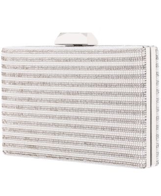 Imitation Pearl and Crystal Minaudiere Clutch