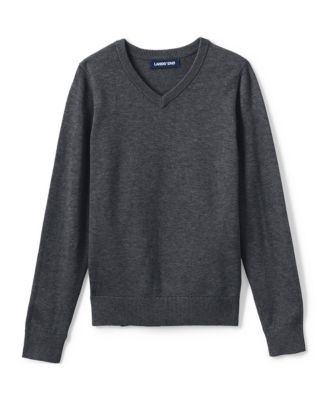 Boys School Uniform Cotton Modal Fine Gauge V-neck Sweater