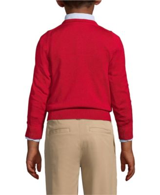 Boys School Uniform Cotton Modal Fine Gauge V-neck Sweater