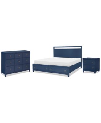 Summerland 3pc Set (King Panel Storage Bed, Dresser, Nightstand)