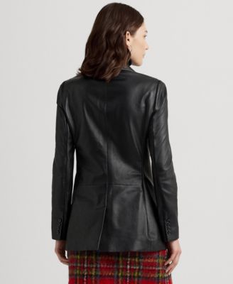 Lauren Ralph Lauren Women's Double-Breasted Lambskin Blazer