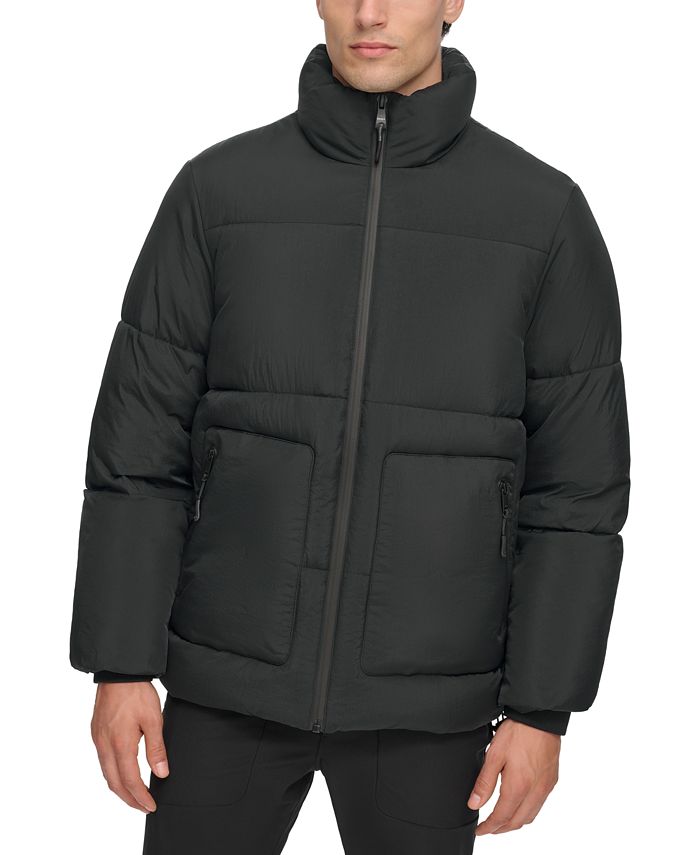Dkny stand collar sale puffer jacket