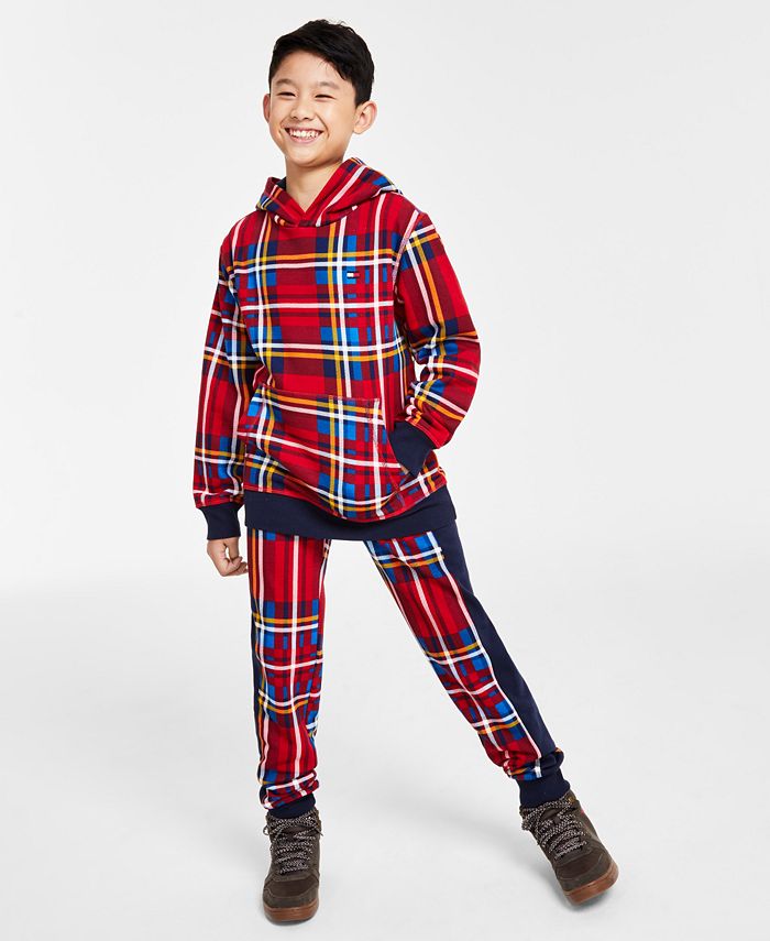 Tommy Hilfiger Big Boys Tonal Argyle Hoodie Jogger Pants Macy s