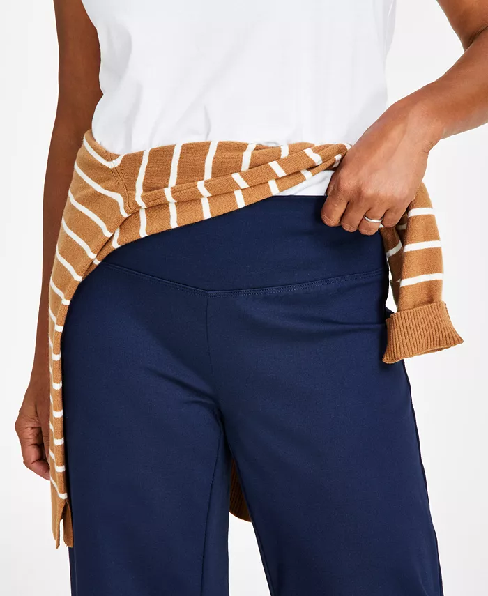 Petite Wide-Leg Pull-On Pants - thumbnail 4