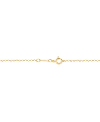 Birthstone Gemstone & Diamond Accent Heart 18 Pendant Necklace in 14k Gold-Plated Sterling Silver 