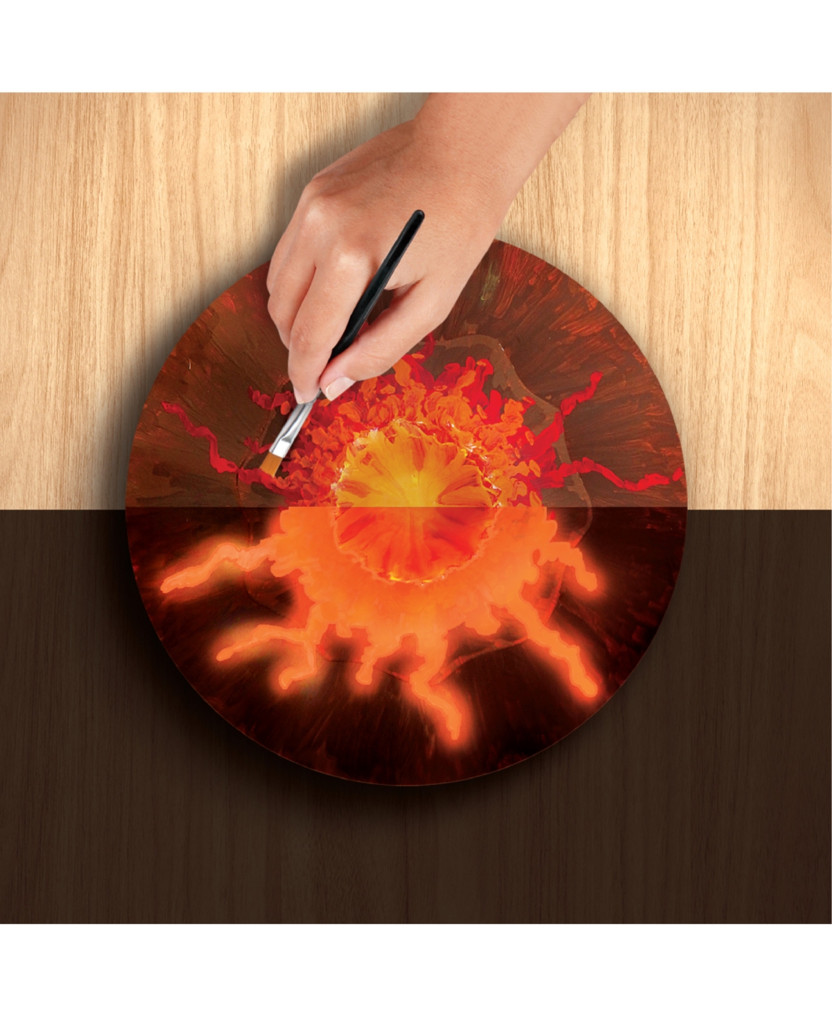 Discovery Mindblown Do-it-yourself Volcano Science Lab, 12 Piece Paint And Play Eruption Kit In Orange
