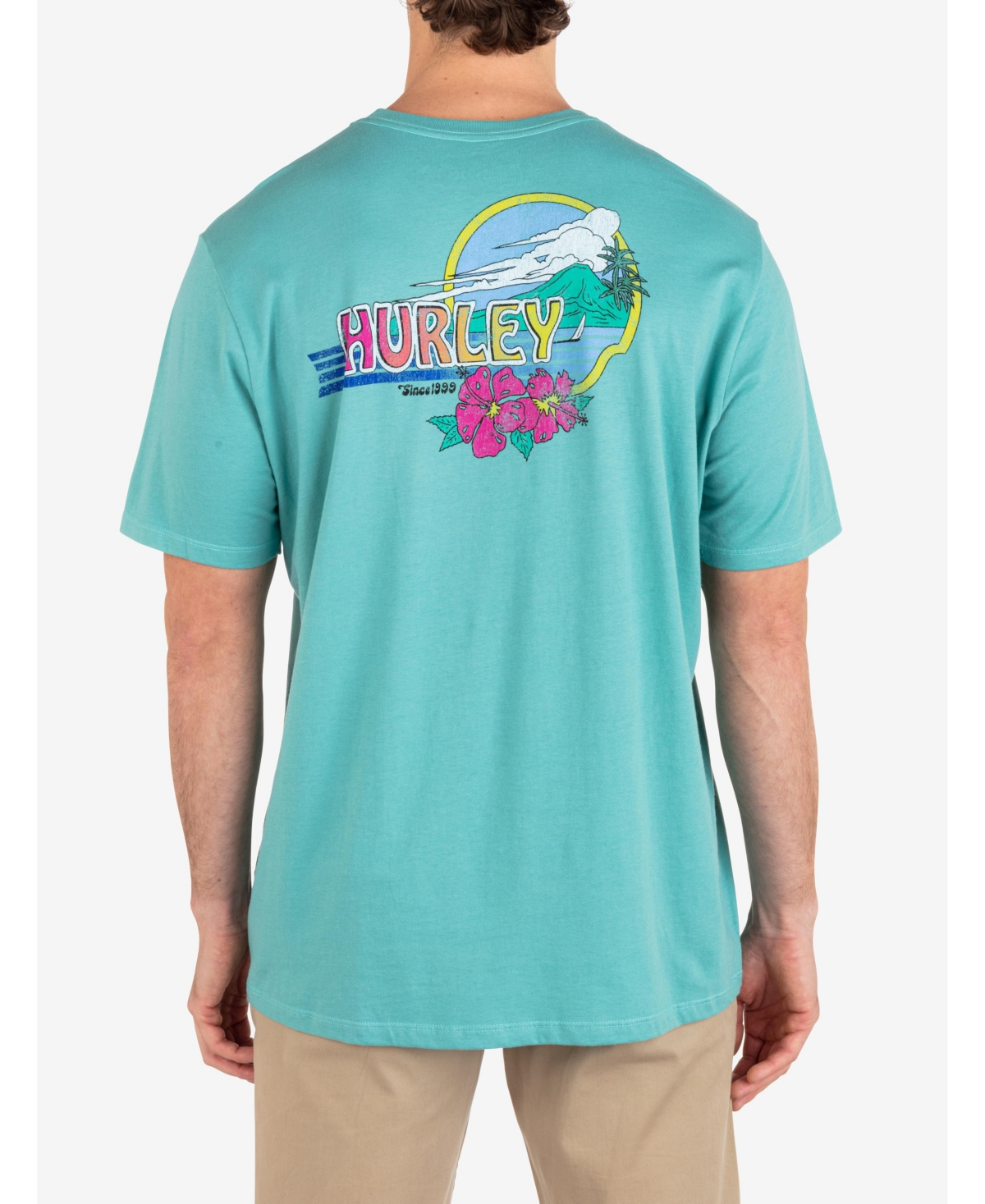 Hurley Men's Everyday Garden Isle Short Sleeve T-shirt In Broken Jade