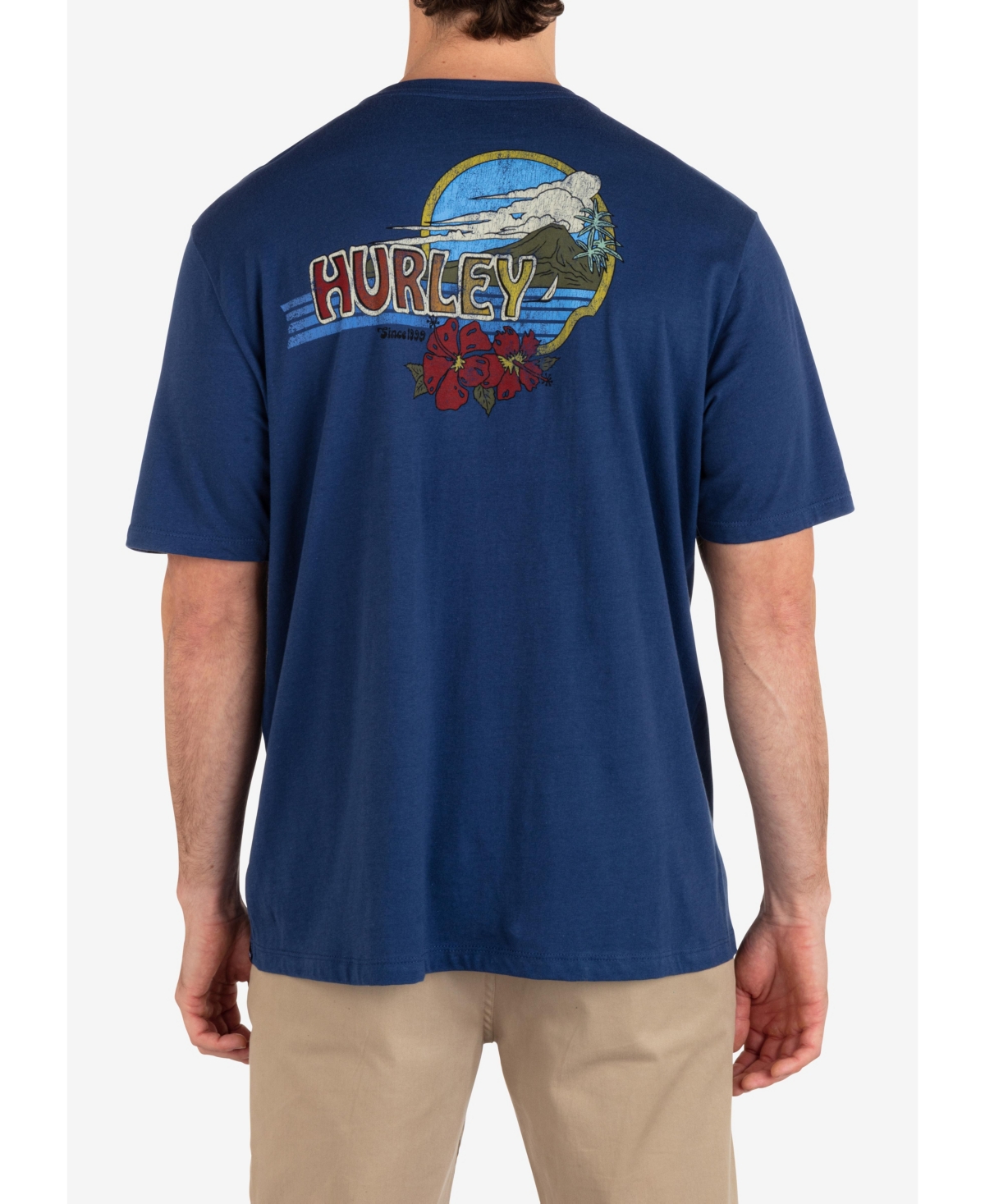 Hurley Men's Everyday Garden Isle Short Sleeve T-shirt In Blue Void