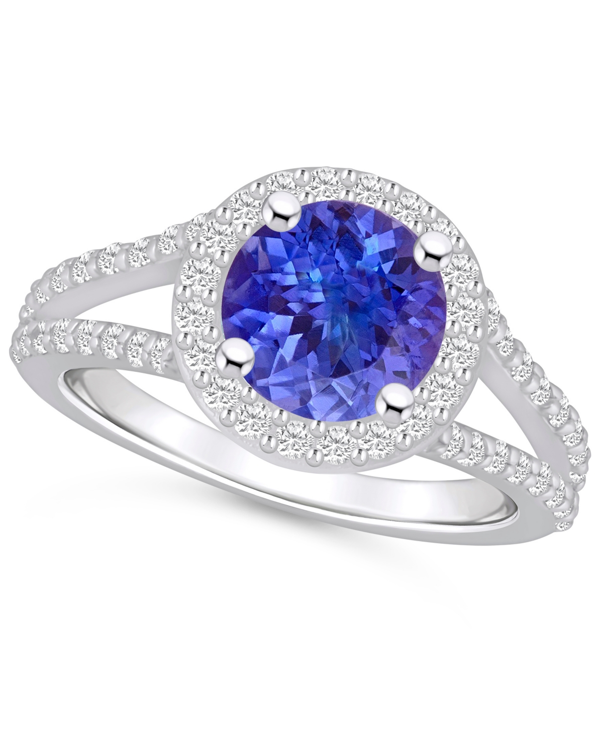 Macy's Tanzanite (2 Ct. t.w.) and Diamond (1/2 Ct. t.w.) Halo Ring