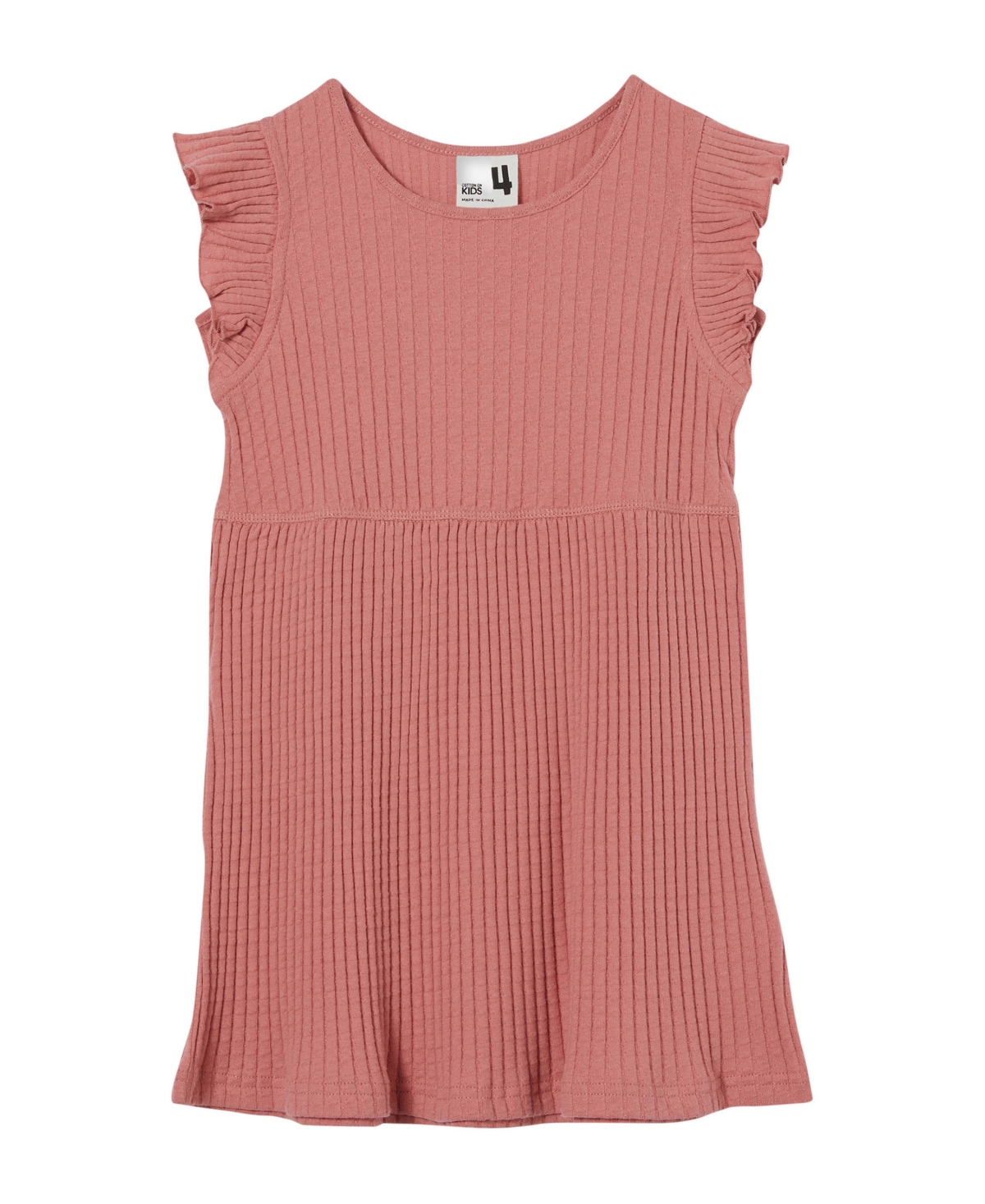 Cotton On Big Girls Ava Short Sleeve Dress In Clay Pigeon
