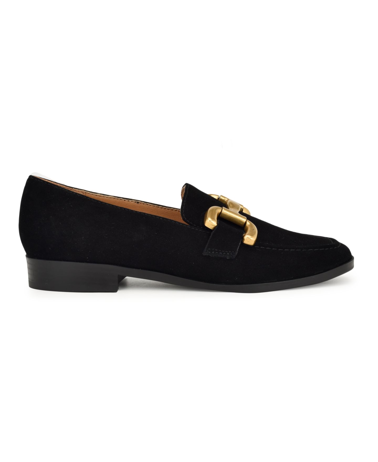 Женские туфли Nine West Lilma Bit Dress Loafers, цвет: Чёрный замшевый — фото 2