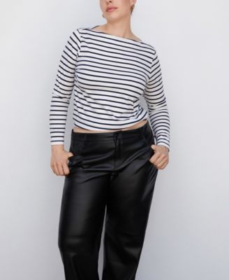 Women's Leather Effect High Waist Pant