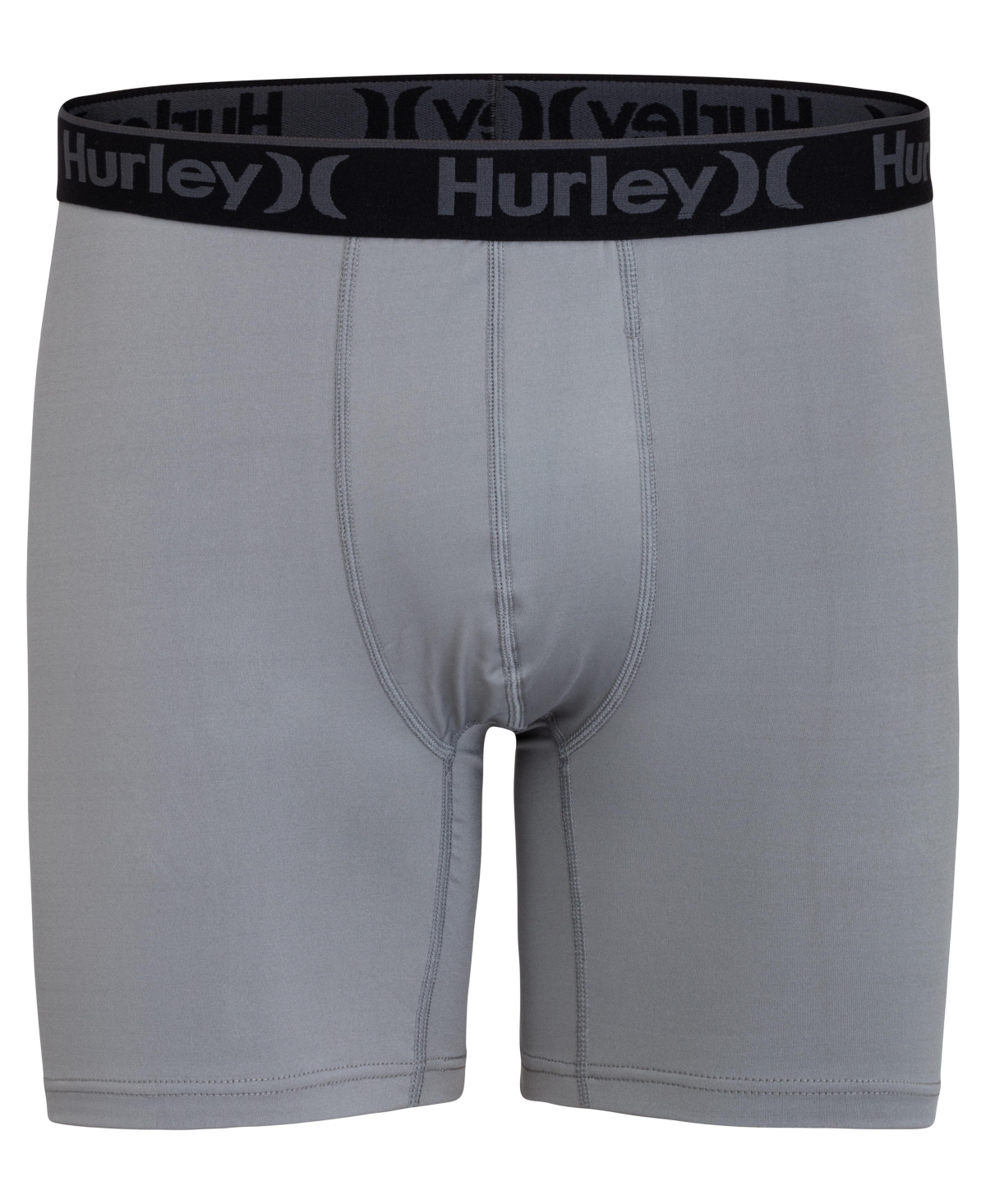 Hurley Men's Quick Dry Shorebreak Boxer Brief Underwear In Stone Gray