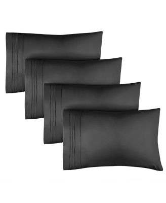 Pillowcase Set of 4 Soft Double Brushed Microfiber