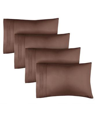 Pillowcase Set of 4 Soft Double Brushed Microfiber